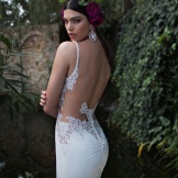 Wedding dress with an open back by Bertha Bridal