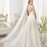 Wedding dress with an open back from Pronovias