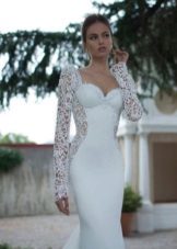 Straight Long Sleeve Wedding Dress