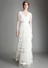 Wedding dress by Temperley London with tiered skirt