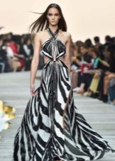 Roberto Cavalli Evening Dress with Zebra Print