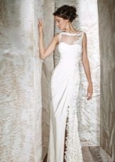 Straight Slit Wedding Dress