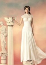 Wedding dress with not a magnificent flared skirt