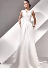 Wedding dress straight hard cut