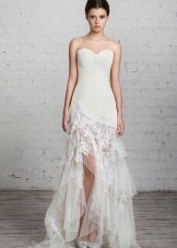 Asymmetrical wedding dress