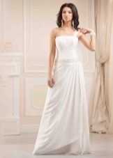 Greek wedding dress with a single strap