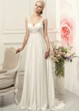 Empire wedding dress to the floor