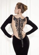 Evening dress with an open back Tarik Ediz with decor