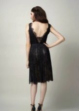 Dress with open back short