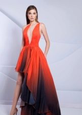 evening dress short front long back from Tarek Zino