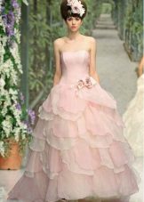 Wedding dress in the style of a princess pink