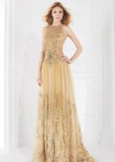 Wedding dress golden color