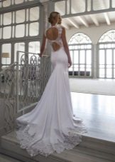 Wedding dress with a double neckline on the back of Ricky Dalal 2016