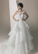 Wedding dress with tiered skirt 2016