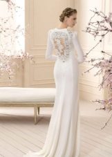 Closed wedding dress from Sabbotin 2016 with open back