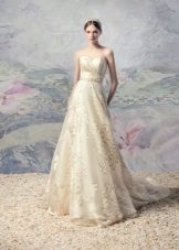 Golden Patterned Papilio Wedding Dress