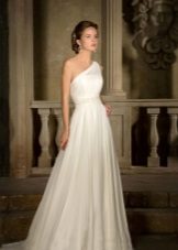 One-shoulder wedding dress by Gabbiano