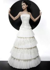 Wedding dress with tiered skirt from Courage collection