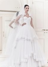 Wedding dress from the collection of 2014 with a multi-layer skirt