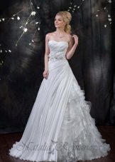 Wedding dress from the EUROPE COLLECTION collection with drapery