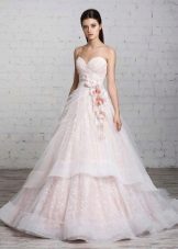 Pink wedding dress by Romanova