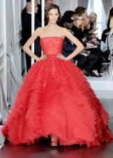 Wedding dress red by christian dior