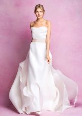 Wedding dress in the style of minimalism