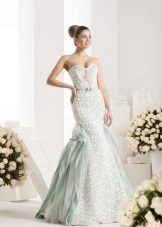 Color mermaid wedding dress