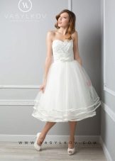 Short wedding dress from Vasilkov new bow