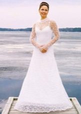 Crochet knitted wedding dress