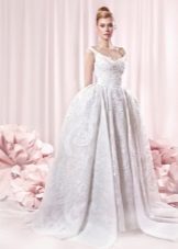 Wedding dress in a retro style with crinoline