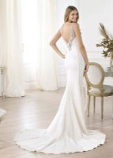 Wedding dress with an open back from Pronovias