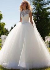 Magnificent wedding dress on one shoulder