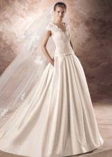 Lace A Line Avenue Diagonal Wedding Dress