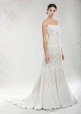 A-line Wedding Dress Decorated with Pearls