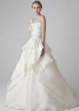 Wedding dress with one strap