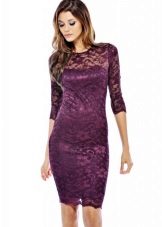 Eggplant Medium Length Dress