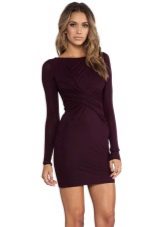 Eggplant Short Sheath Dress