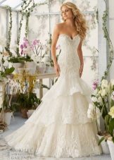 Mermaid wedding dress by brand Mori Lee