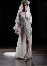 Wedding dress from Naeem Khan with a slit