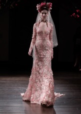 Wedding dress from Naeem Khan pink