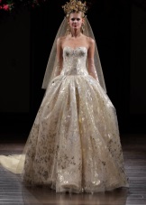 Naeem Khan Wedding Dress with Gold Embroidery