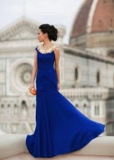 Long navy blue dress