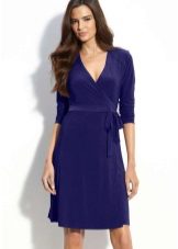 Dark blue dress midi for brunettes