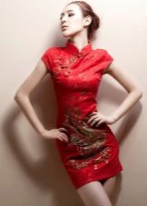 Red oriental dress