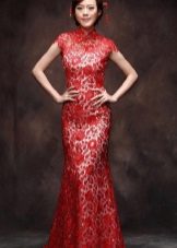 Red oriental dress