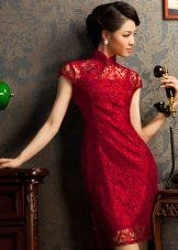 Red oriental dress