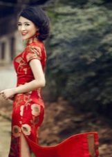 Red oriental dress