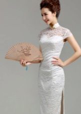 Fan under the dress in oriental style