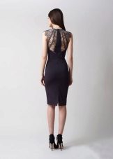 Black dress with lace on the back